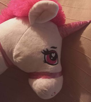 Peluche Unicorno Bianco Rosa Grande