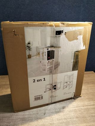 Torre di apprendimento in legno bianco e nero, 43 x 40 x 86,5 cm | Evolution II