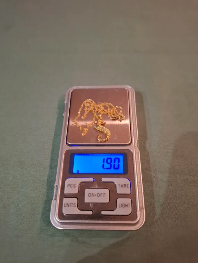 Colgante Caballito Mar Oro 18kl + Cadena 45cm