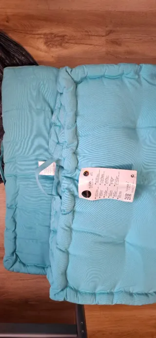 Cojín para terraza azul 80x120x13cm 2 unidades