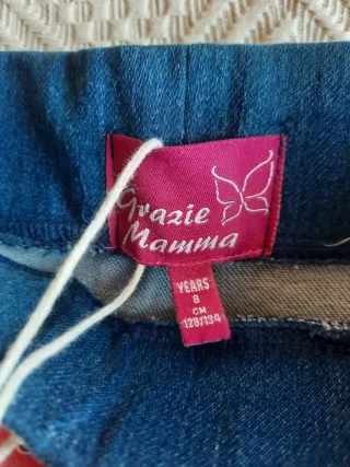 Jeans nuovi bambina cuoricini rosa taglia 8 anni