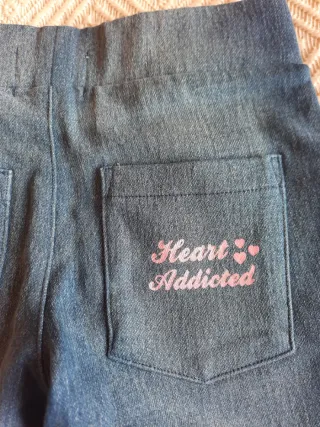 Jeans nuovi bambina cuoricini rosa taglia 8 anni