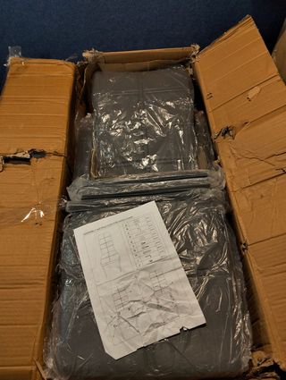 Juego de 6 Sillas AXISS Tapizadas PU Gris