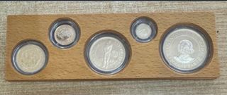 Lote 5 monedas plata V centenario 1989