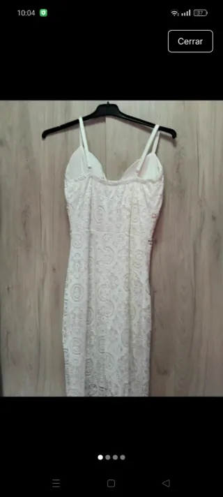 Vestido largo encaje blanco