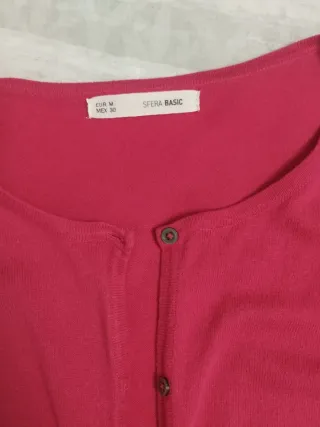 Chaqueta de punto rosa talla M