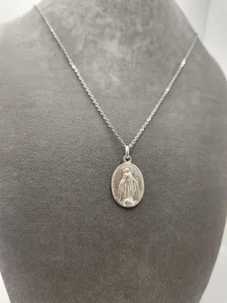 Medalla reversible Plata 925 + Cadena Acero