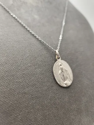 Medalla reversible Plata 925 + Cadena Acero