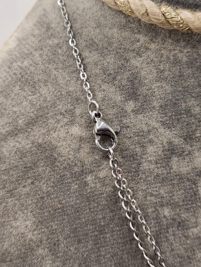 Medalla reversible Plata 925 + Cadena Acero