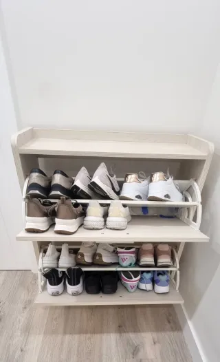 Zapatero Doble Madera y Metal