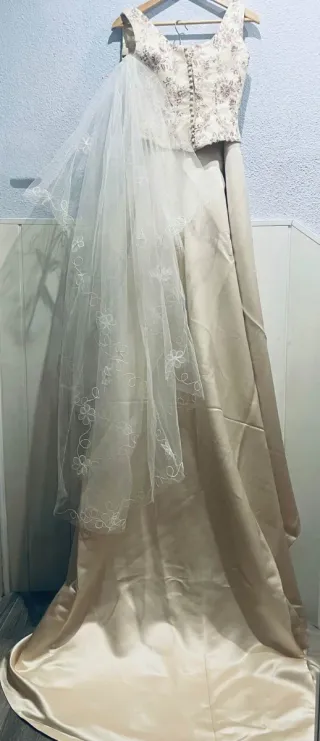 Vestido de Novia Dorado con Bordado