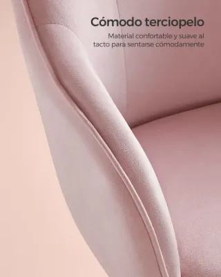 Silla Oficina Giratoria Rosa SONGMICS OBG019P02