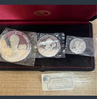 Estuche 3 Monedas Plata Mundial España 82