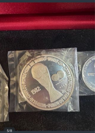 Estuche 3 Monedas Plata Mundial España 82