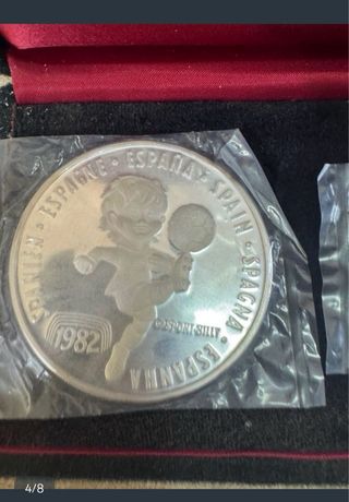 Estuche 3 Monedas Plata Mundial España 82