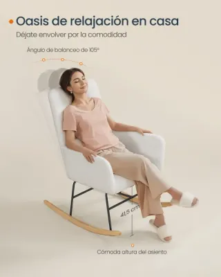 Silla Mecedora Reclinable SONGMICS LYY500W01