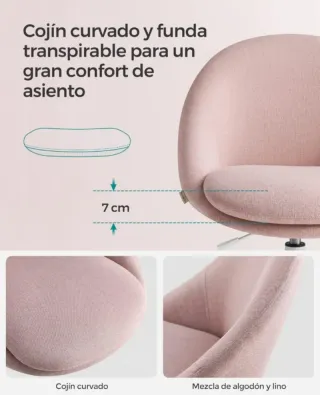 SONGMICS Silla de Oficina en Casa
