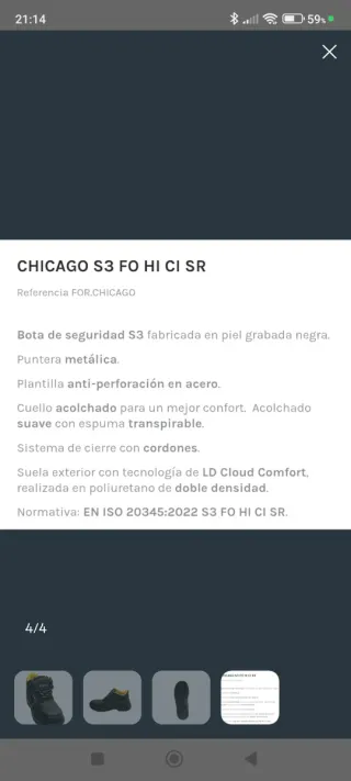 Botas de trabajo Forli negras y amarillas