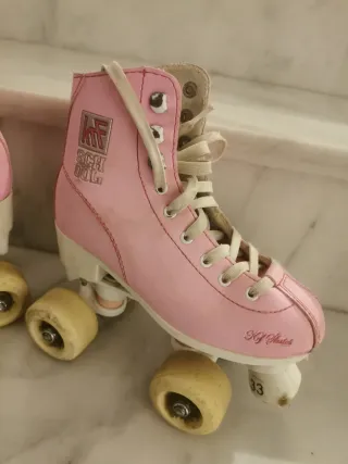 Patines rosas 4 ruedas KF School