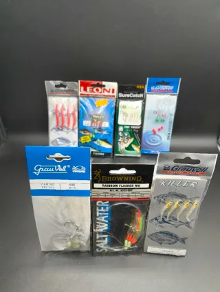 Lote 7 paquetes sabikis, Jureleras, Líneas Pesca