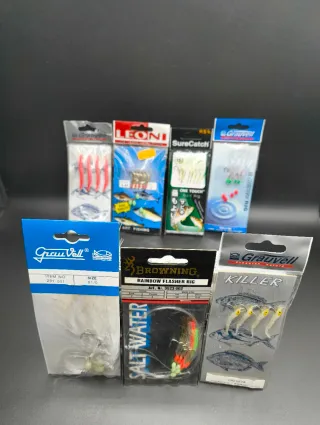 Lote 7 paquetes sabikis, Jureleras, Líneas Pesca