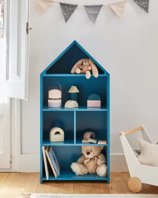 Mueble Estantería Casita Azul Kavehome