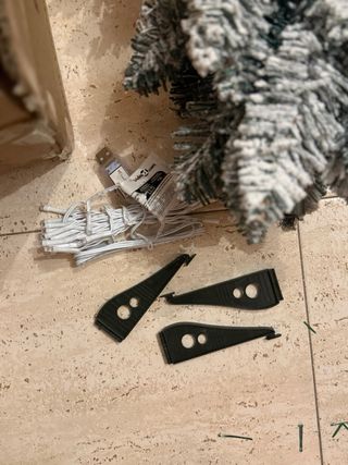 Árbol de Navidad nevado blanco Artificial 60cm