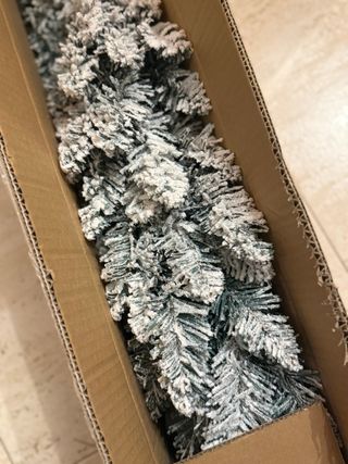 Árbol de Navidad nevado blanco Artificial 60cm