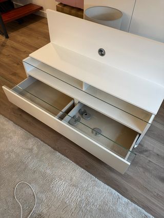 Mueble TV bajo blanco Maisons du Monde