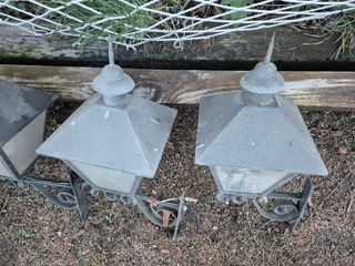 4 Farolas de hierro y cristal