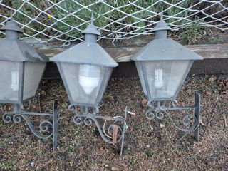 4 Farolas de hierro y cristal