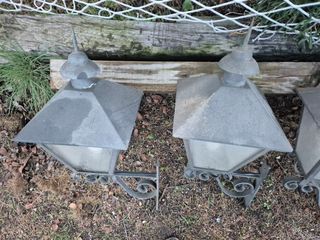 4 Farolas de hierro y cristal