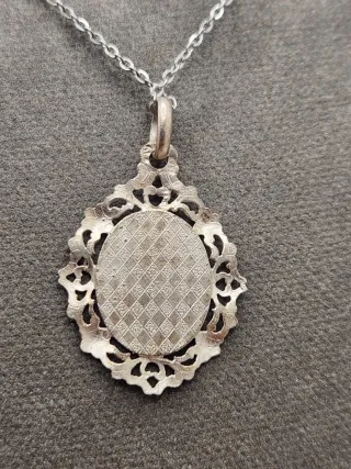 Medalla Milagrosa Plata 925 + Cadena Acero