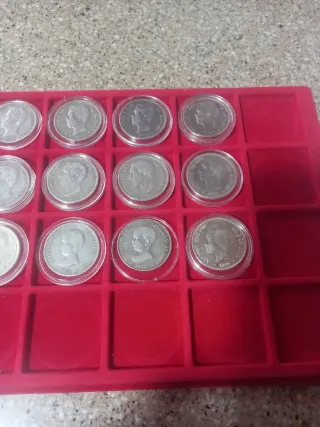 Lote 16 duros plata autenticos