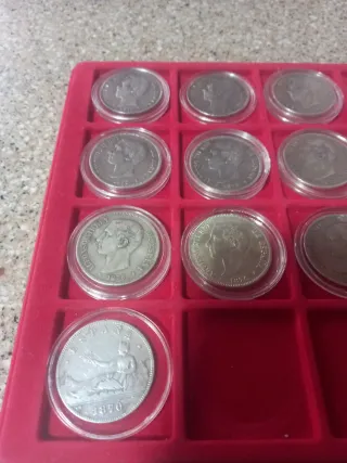 Lote 16 duros plata autenticos