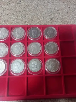 Lote 16 duros plata autenticos