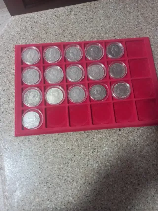 Lote 16 duros plata autenticos