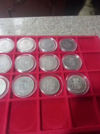 Lote 16 duros plata autenticos