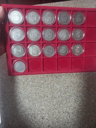 Lote 16 duros plata autenticos