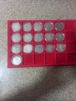 Lote 16 duros plata autenticos