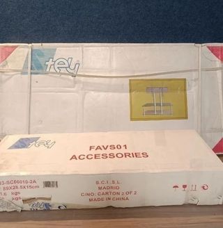 Mesa de cristal 1,0 m con soporte LCD 37-48 LR1782