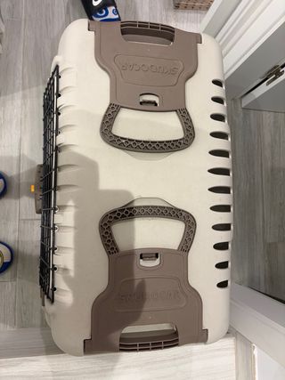 Transportín Perro Rígido Coche Beige/Marrón