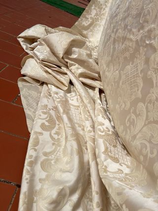 Tela antigua adamascada dorada PRECIOSA