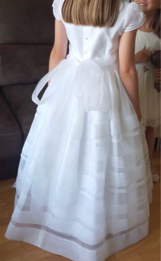 Vestido Comunión Blanco talla 115 Marca Tizzas