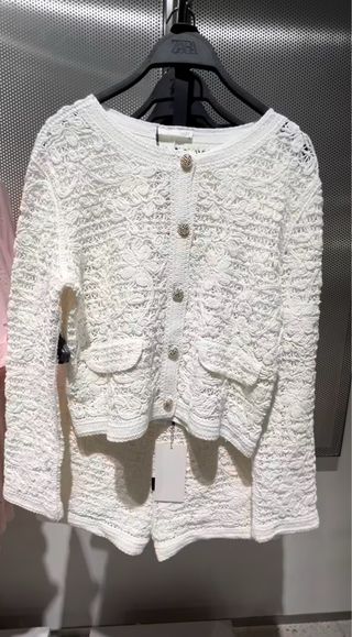 Chaqueta blanca Crochet Zara