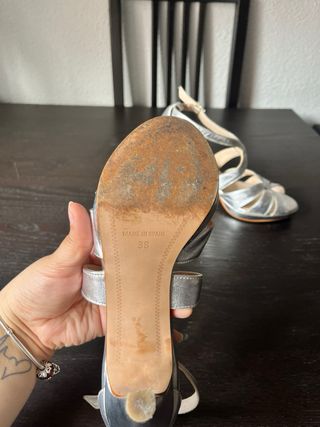 Tacones plateados Fosco