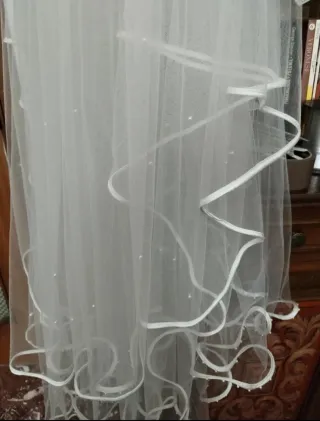 Velo da sposa in seta multistrato