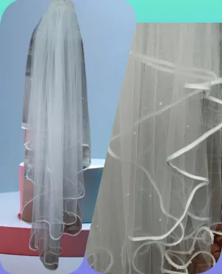 Velo da sposa in seta multistrato