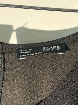 Vestido Negro Zara Talla M