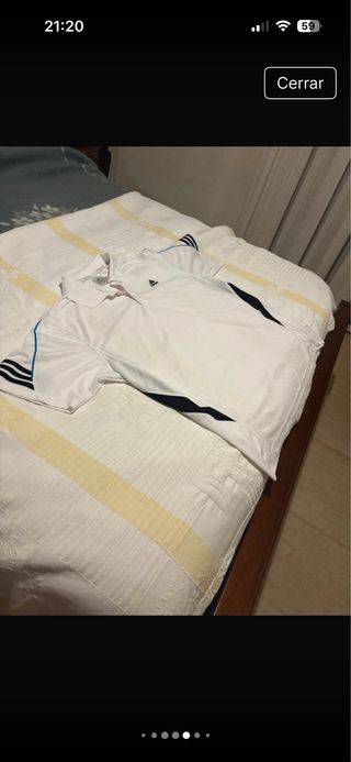 Polo Adidas Blanco y Azul